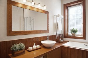 Discover all the possibilities of installing wood into your bathroom.